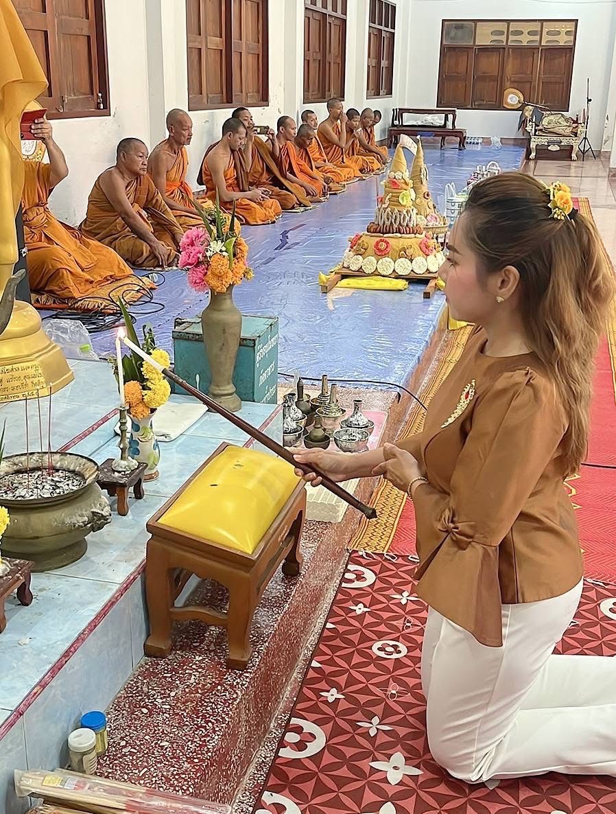 รร.เทศบาลเมืองดอนสัก 1 (วัดท้องอ่าว)ร่วมสืบสานประเพณีบุญสารทเดือนสิบ
