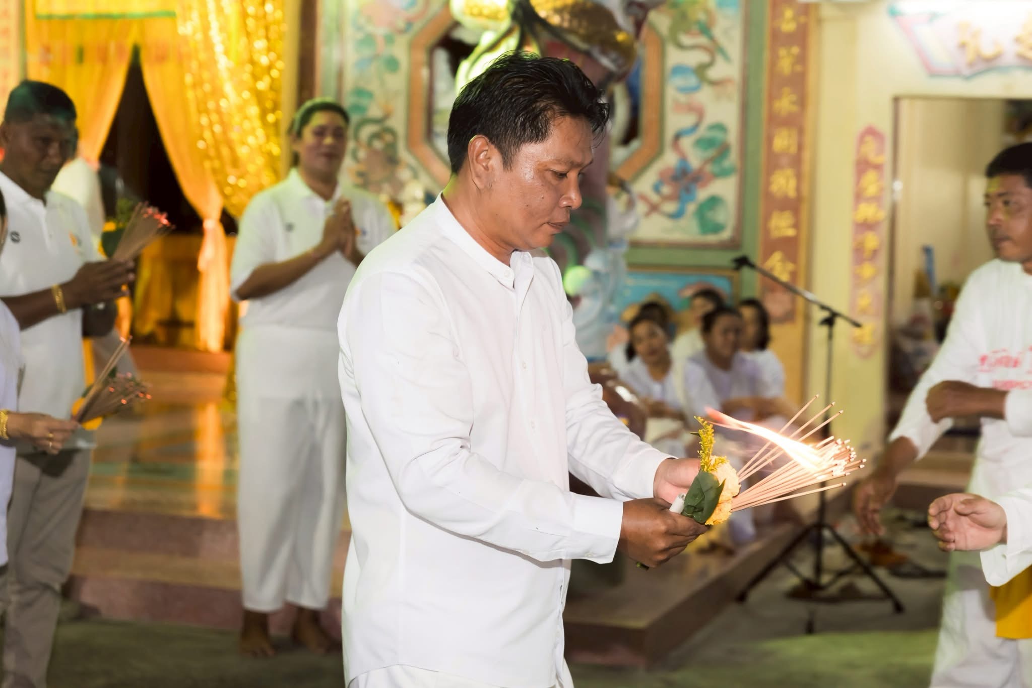 เทศบาลเมืองดอนสักร่วมเปิดงานประเพณีถือศีลกินเจ ประจำปี 2568 ณ ศาลเจ้าไต้ฮงกง