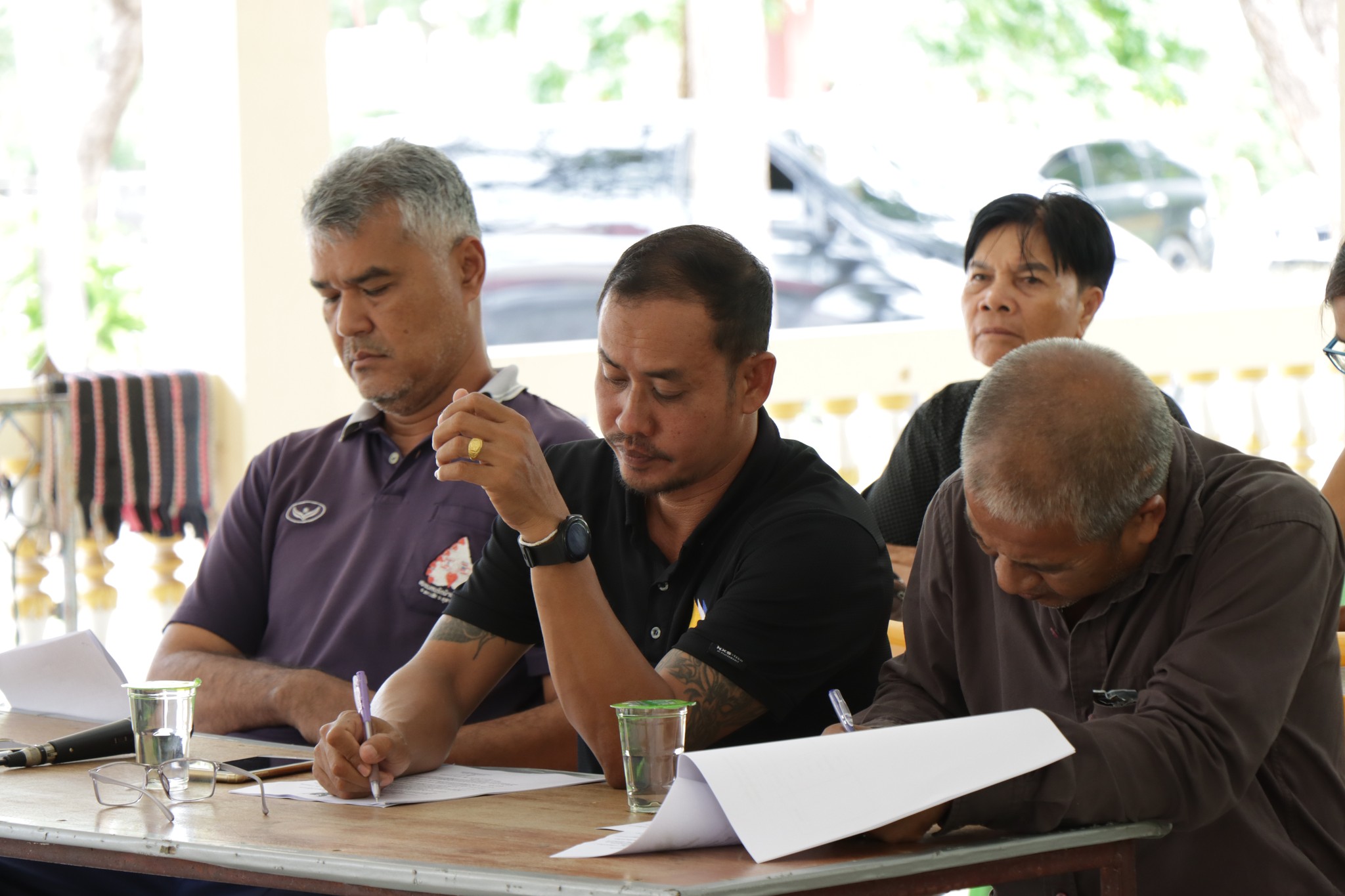 เทศบาลเมืองดอนสัก จัดประชุมประชาคม รับฟังความคิดเห็นร่างเทศบัญญัติการจอดรถ