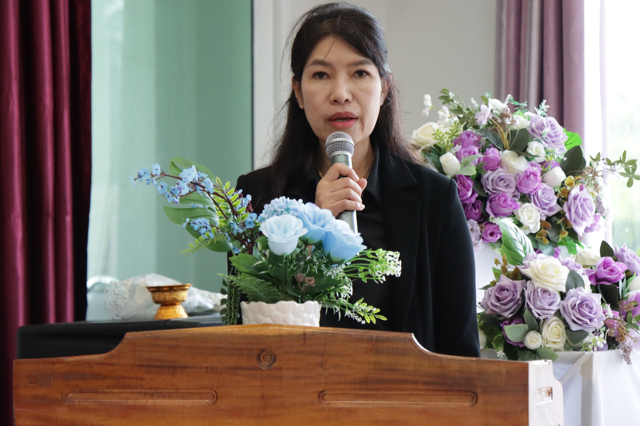 เทศบาลเมืองดอนสัก ร่วมประชุมประชาพิจารณ์ โครงการเพิ่มมาตรฐานทางหลวงหมายเลข 4121