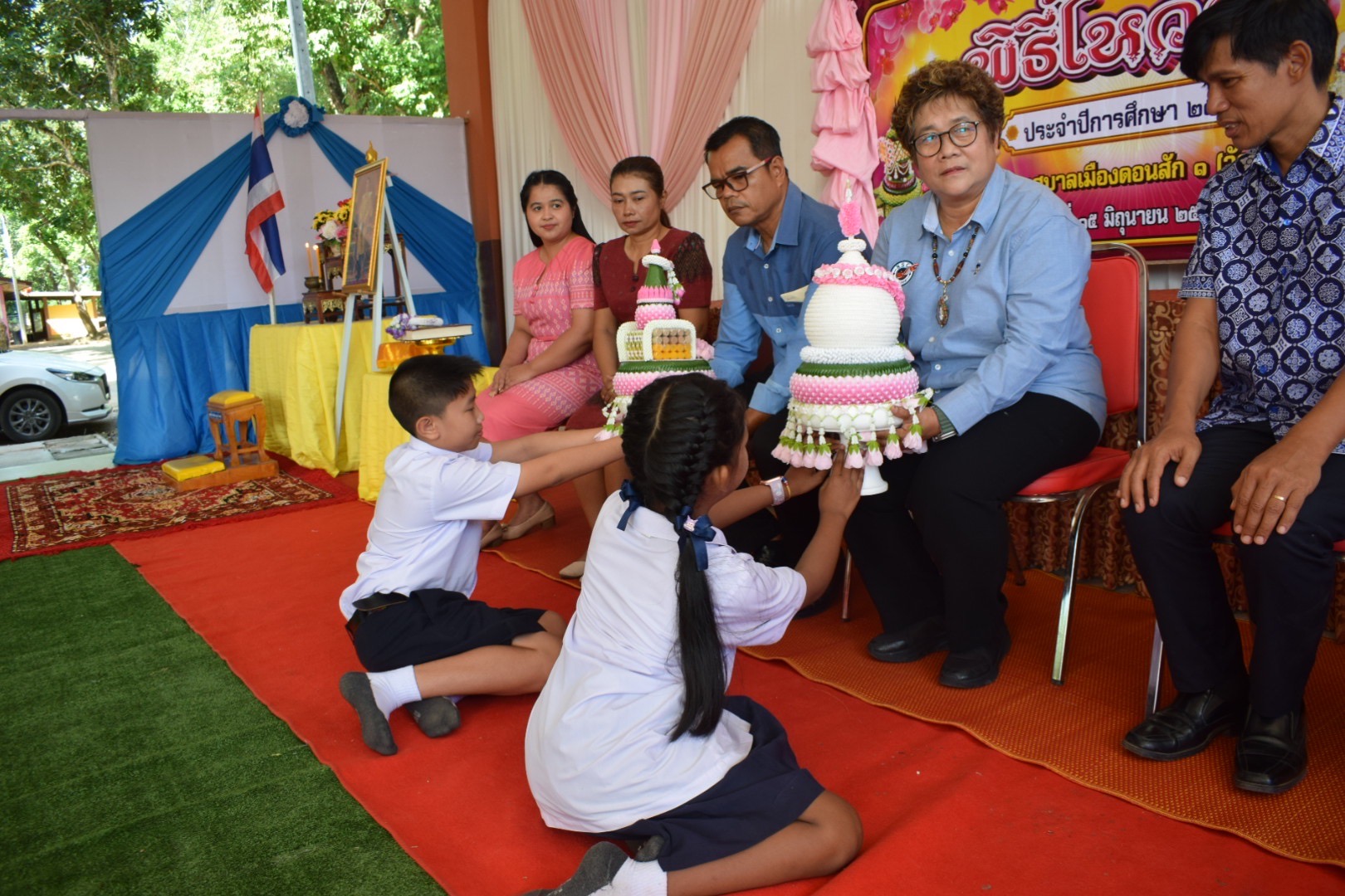 พิธีไหว้ครู โรงเรียนเทศบาลเมืองดอนสัก 1 (วัดท้องอ่าว) 